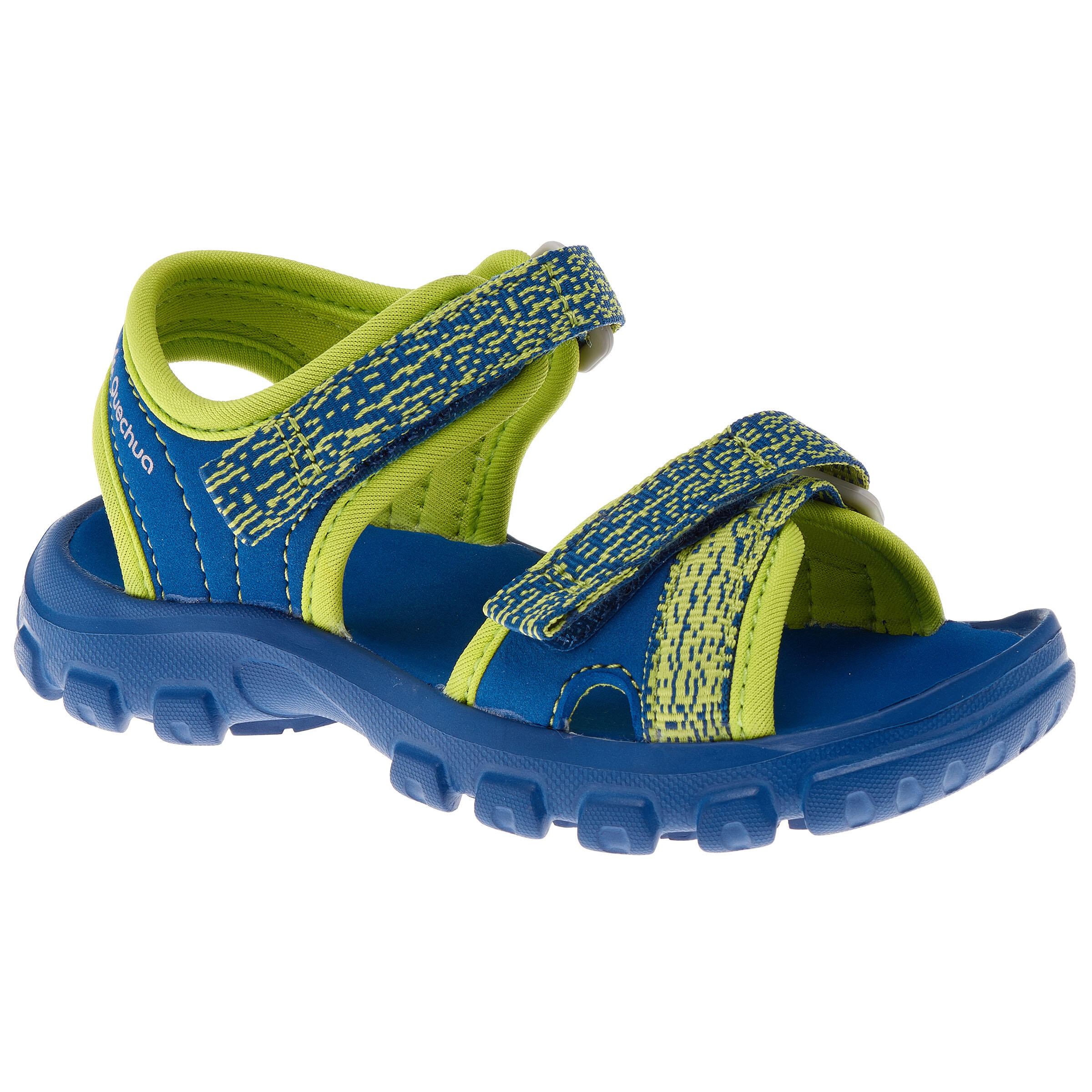 QUECHUA MH100 Kid's hiking sandals kid blue