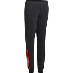 Pantalon gym pilates femme noir orange
