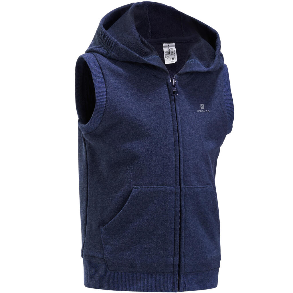 Kapuzenweste warm Gym Baby blau