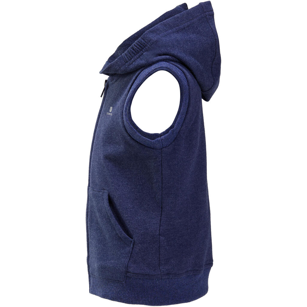 Kapuzenweste warm Gym Baby blau