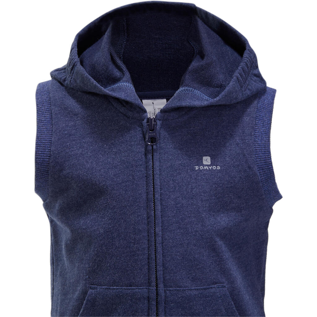 Kapuzenweste warm Gym Baby blau