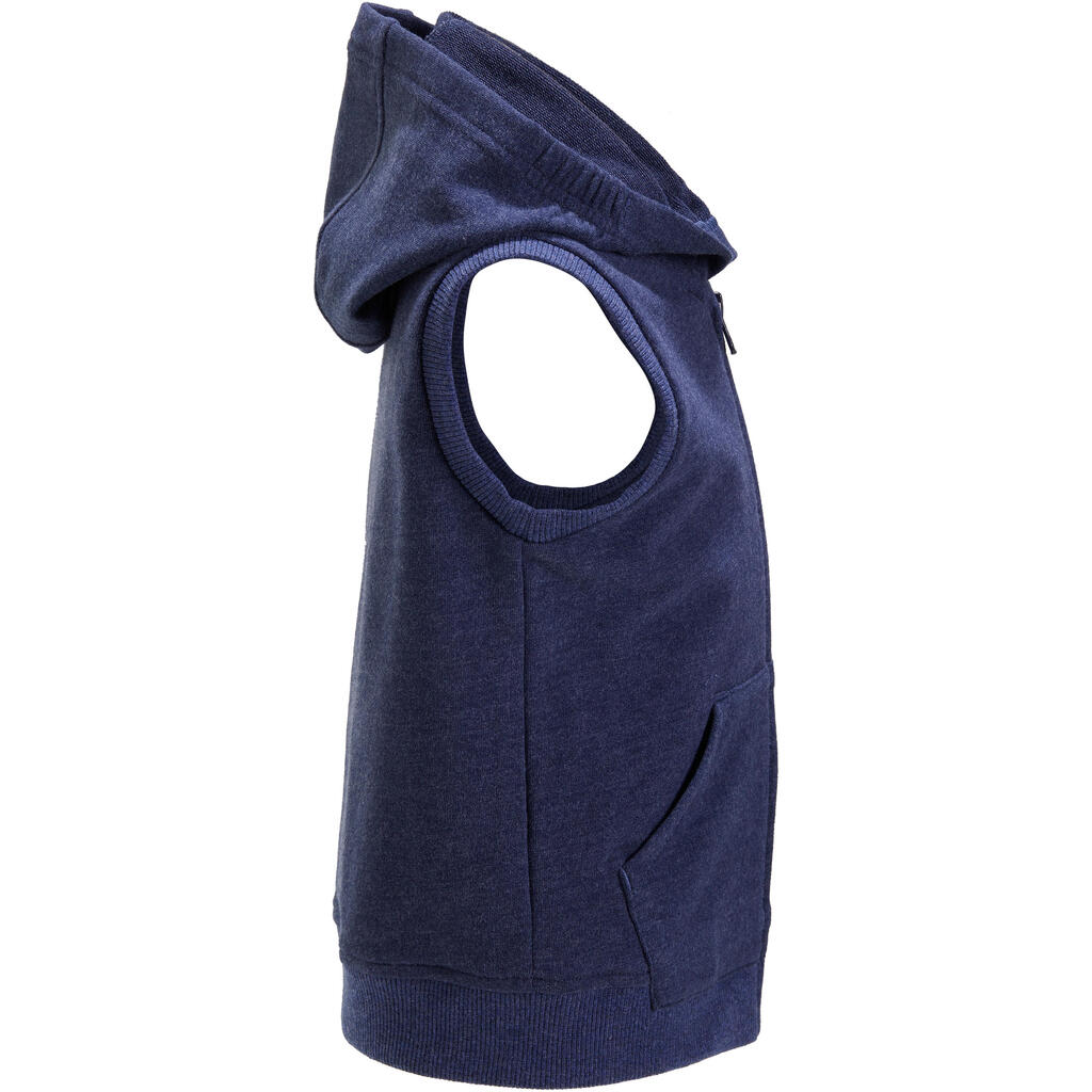 Kapuzenweste warm Gym Baby blau