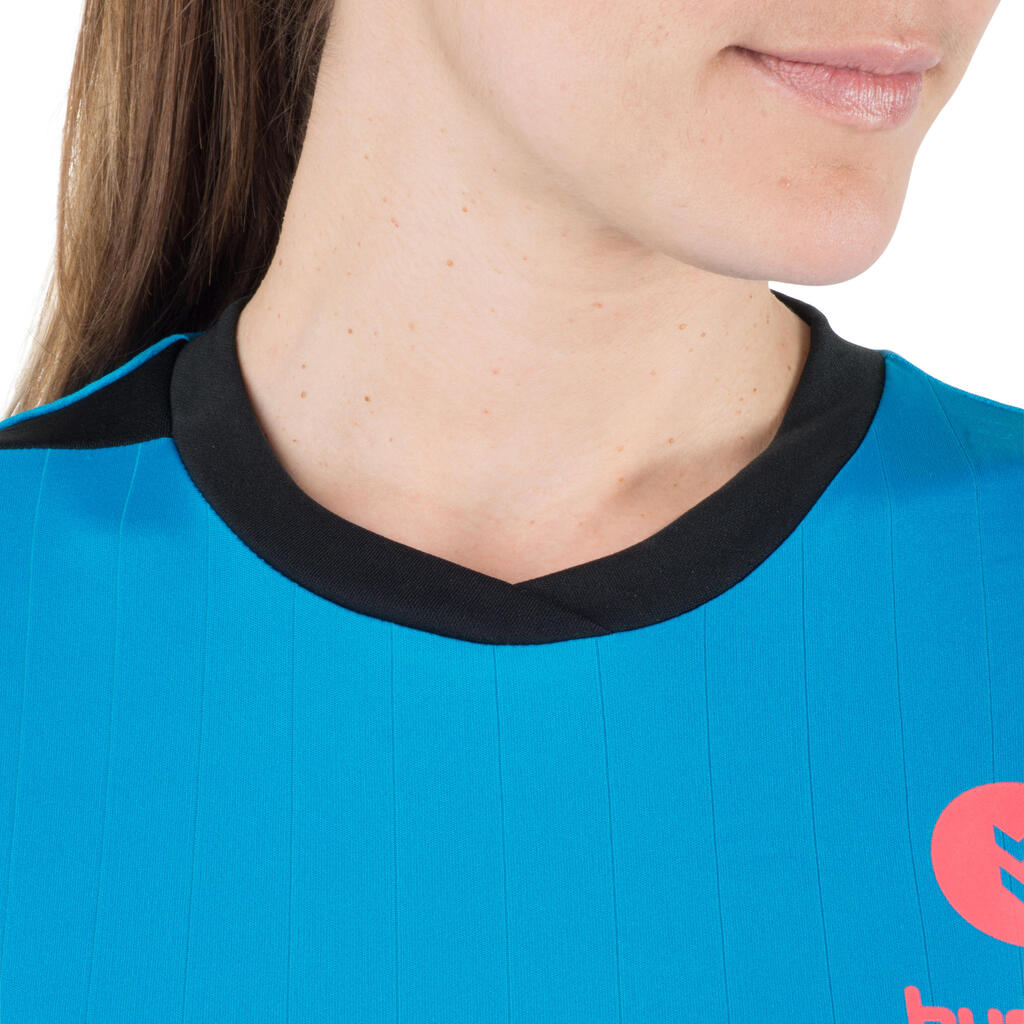 Handballtrikot Campaign Damen blau/schwarz/rosa