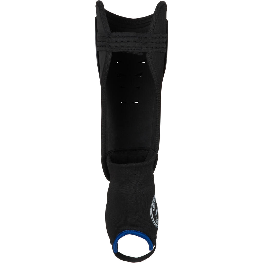 Kids'/Adult Low Intensity Field Hockey Shin Guard Shield - Blue/Black