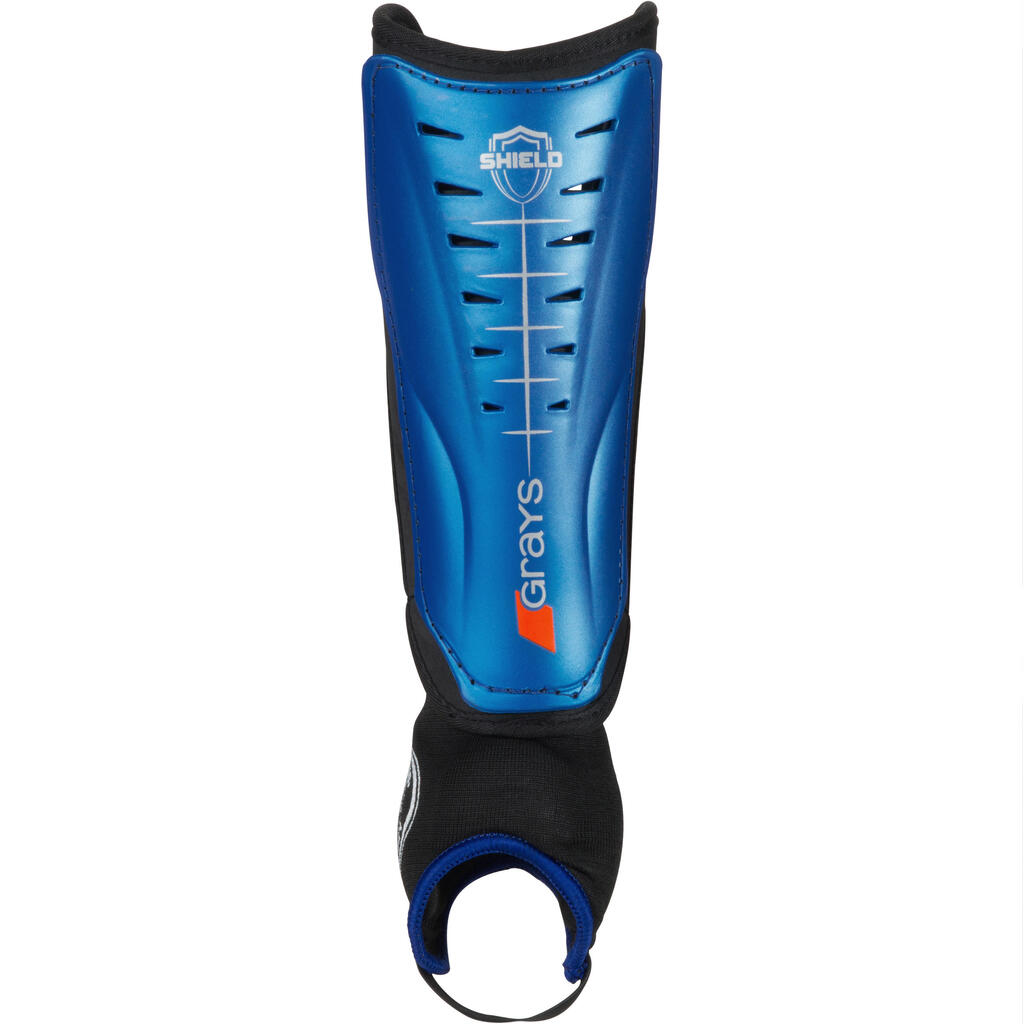 Kids'/Adult Low Intensity Field Hockey Shin Guard Shield - Blue/Black