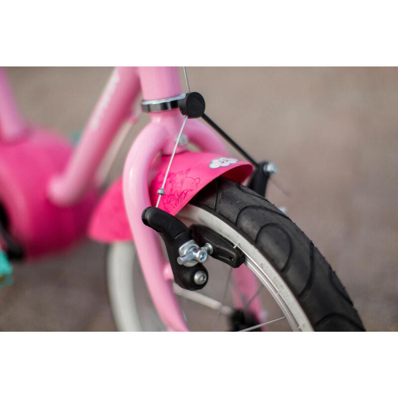 Bicicleta niños 14 pulgadas Btwin 500 unicornio rosa 3-4,5 años