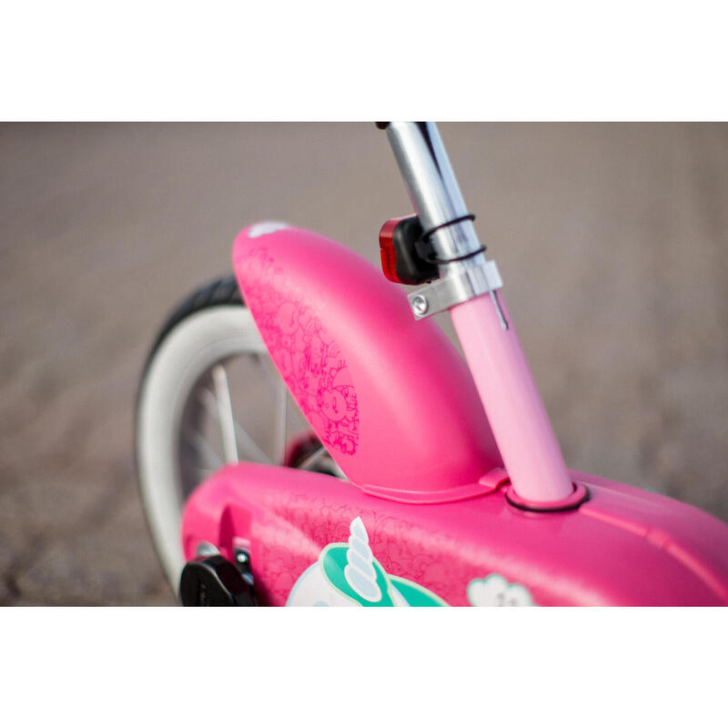 Bicicleta niños 14 pulgadas Btwin 500 unicornio rosa 3-4,5 años