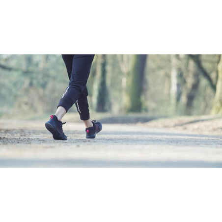 Women's Active Walking Shoes HW 100 - black/pink