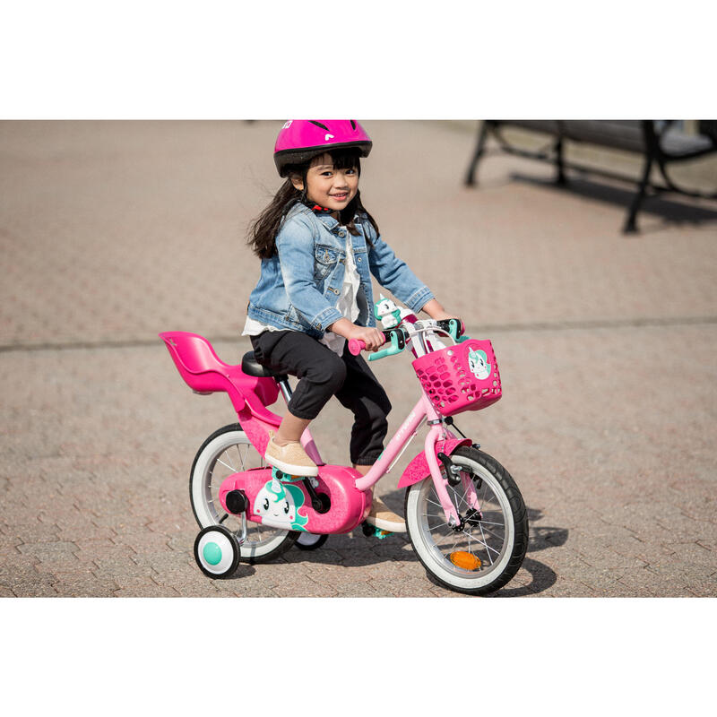 Producto reacondicionado BICICLETA DE NIÑA UNICORNIO 500 14 PULGADAS 3-4,5 AÑOS