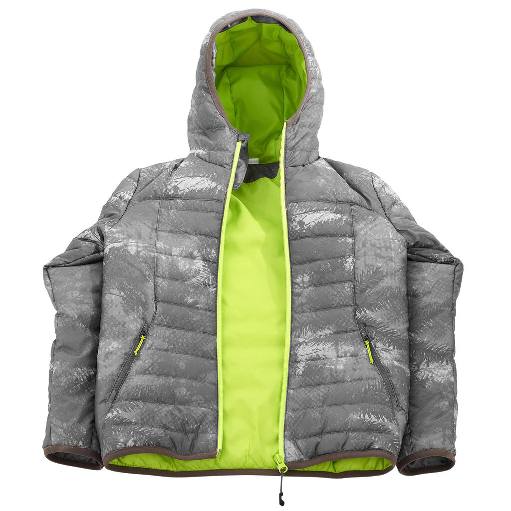 Wanderjacke wattiert Bergwandern MH500 Kinder Gr.122–170 schwarz