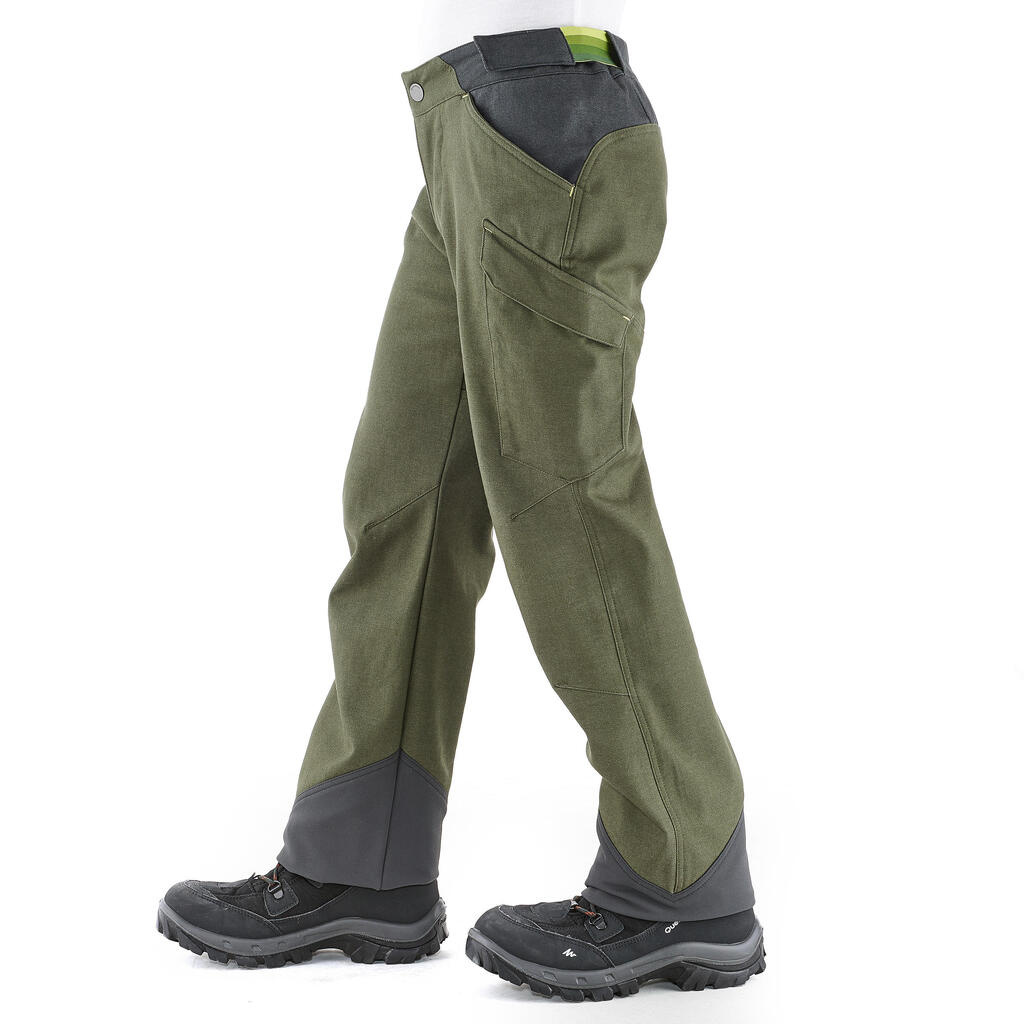 Wanderhose Winterwandern SH100 Warm Kinder khaki