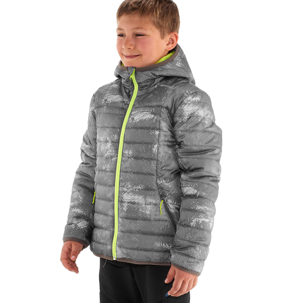 Wanderjacke wattiert Bergwandern MH500 Kinder Gr.122–170 schwarz