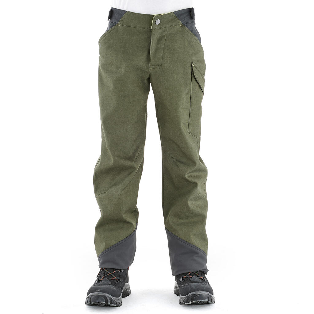 Wanderhose Winterwandern SH100 Warm Kinder khaki