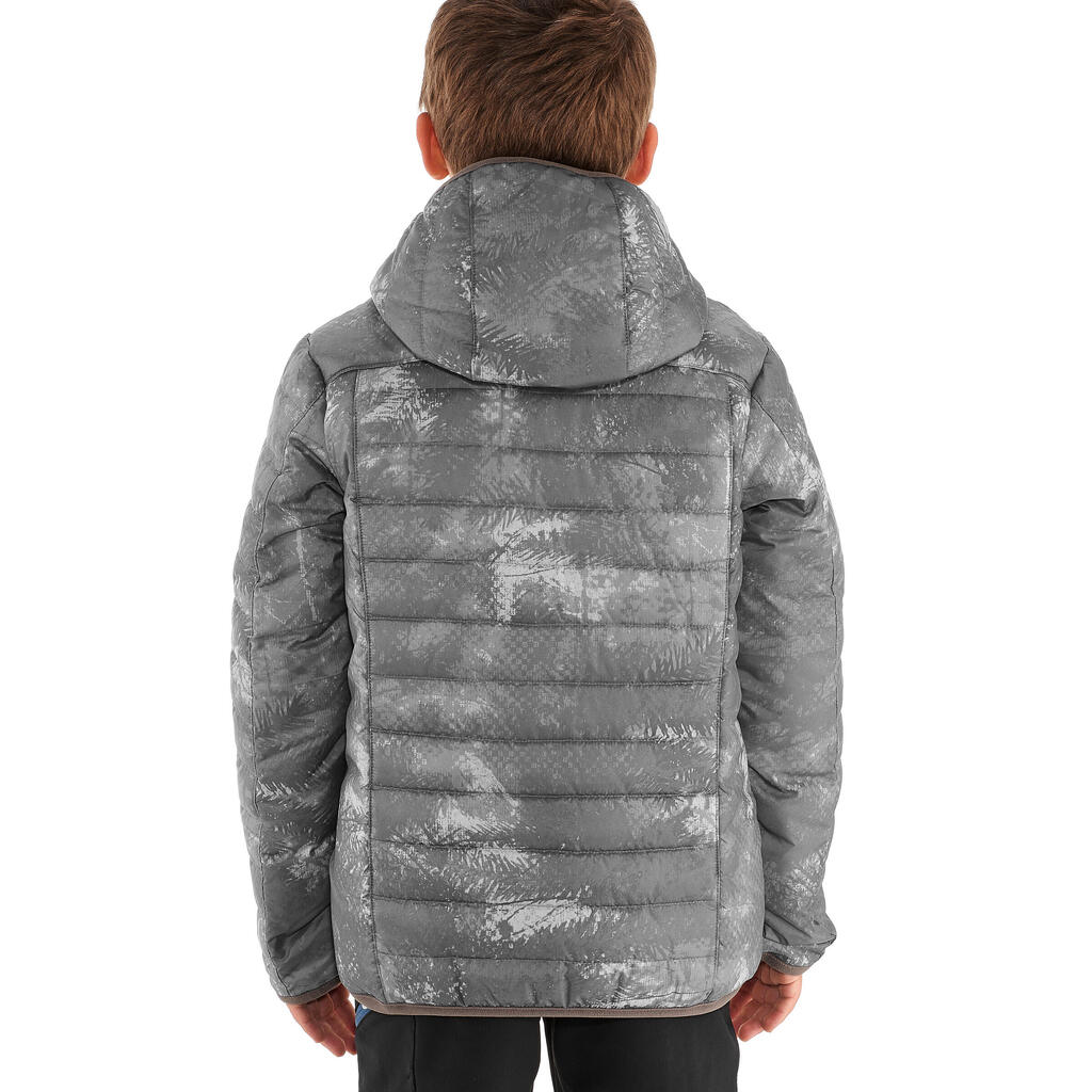 Wanderjacke wattiert Bergwandern MH500 Kinder Gr.122–170 schwarz