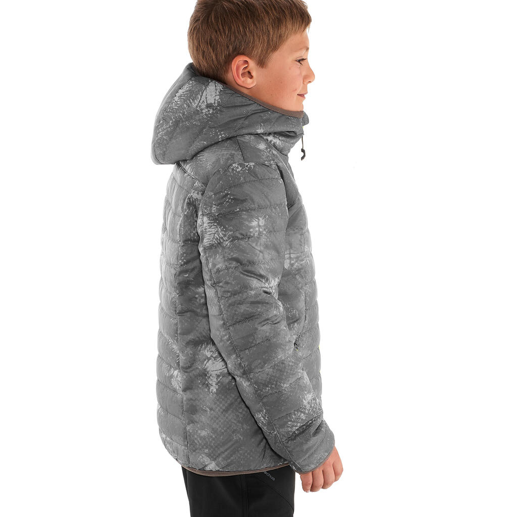 Wanderjacke wattiert Bergwandern MH500 Kinder Gr.122–170 schwarz