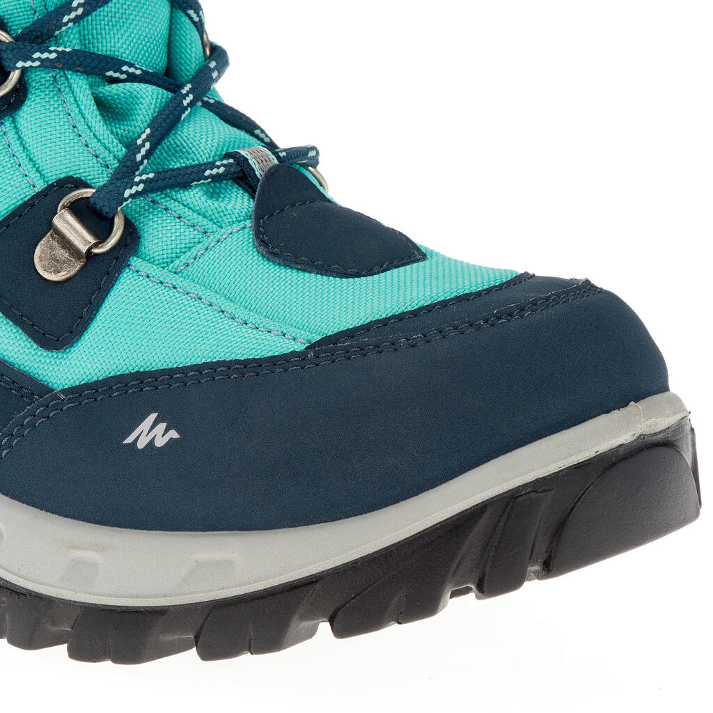 Winterschuhe Winterwandern - SH500 wasserdicht hoch Kinder Gr.30–38 schwarz