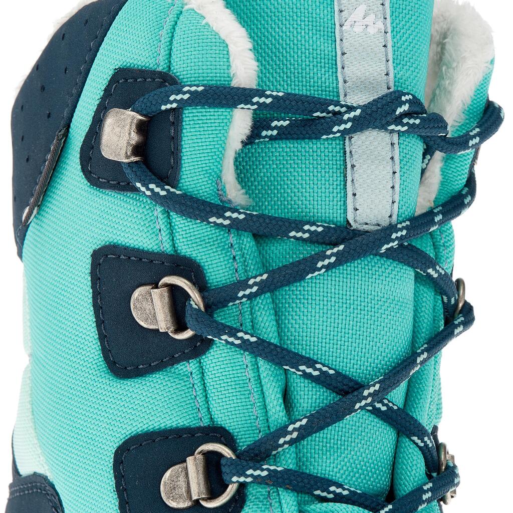 Winterschuhe Winterwandern - SH500 wasserdicht hoch Kinder Gr.30–38 schwarz