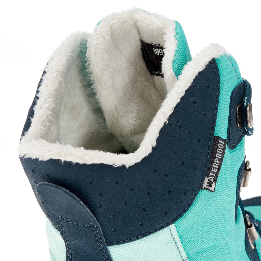 Winterschuhe Winterwandern - SH500 wasserdicht hoch Kinder Gr.30–38 schwarz