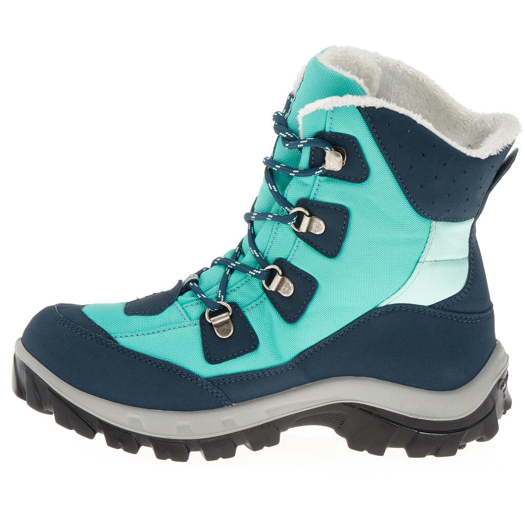 Winterschuhe Winterwandern - SH500 wasserdicht hoch Kinder Gr.30–38 schwarz