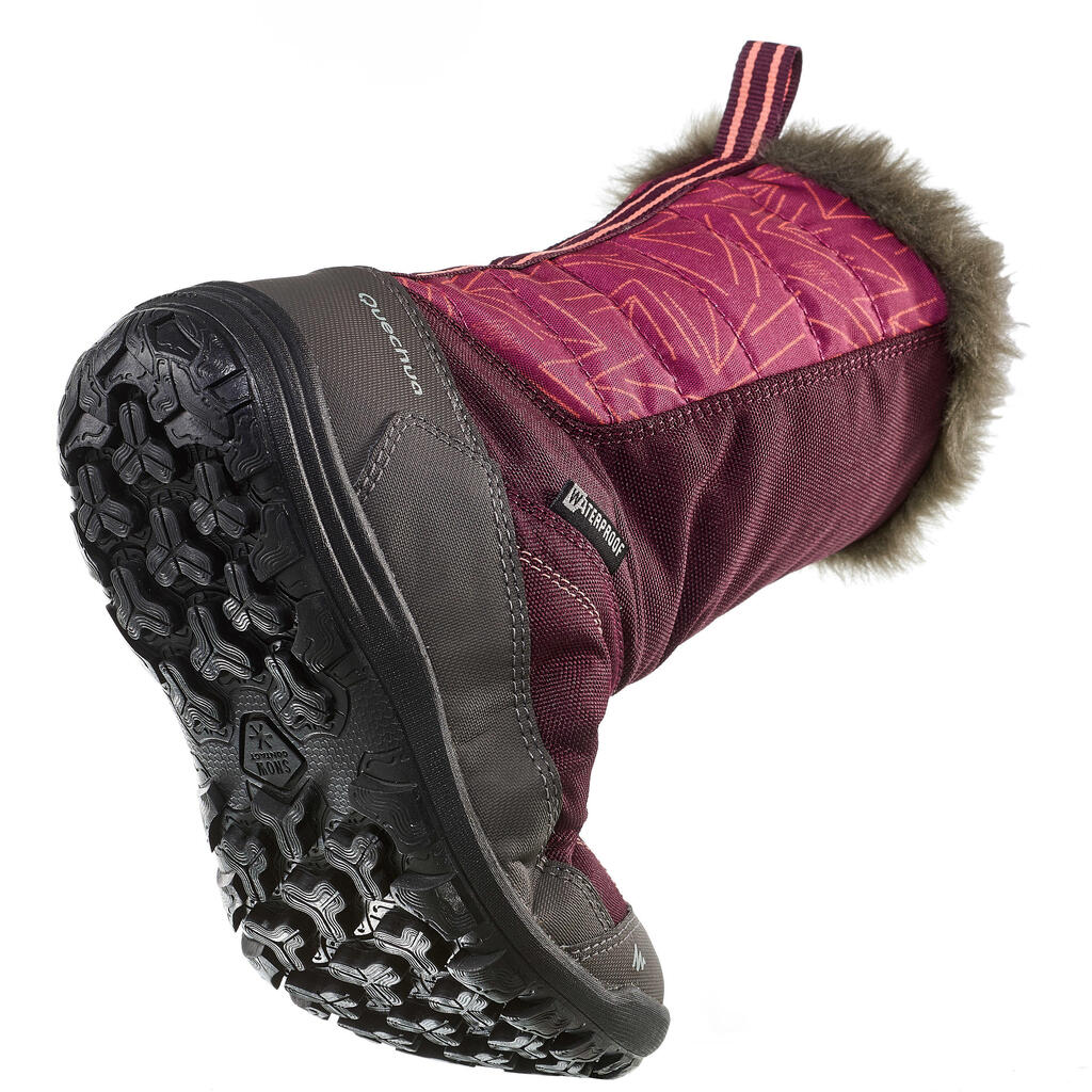 Junior Snow Hiking Boots SH500 Warm - Purple