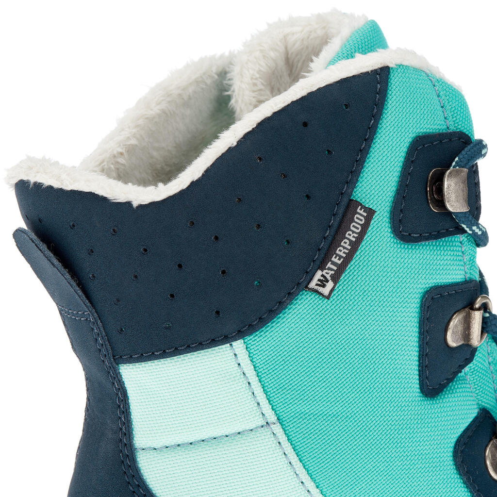 Winterschuhe Winterwandern - SH500 wasserdicht hoch Kinder Gr.30–38 schwarz