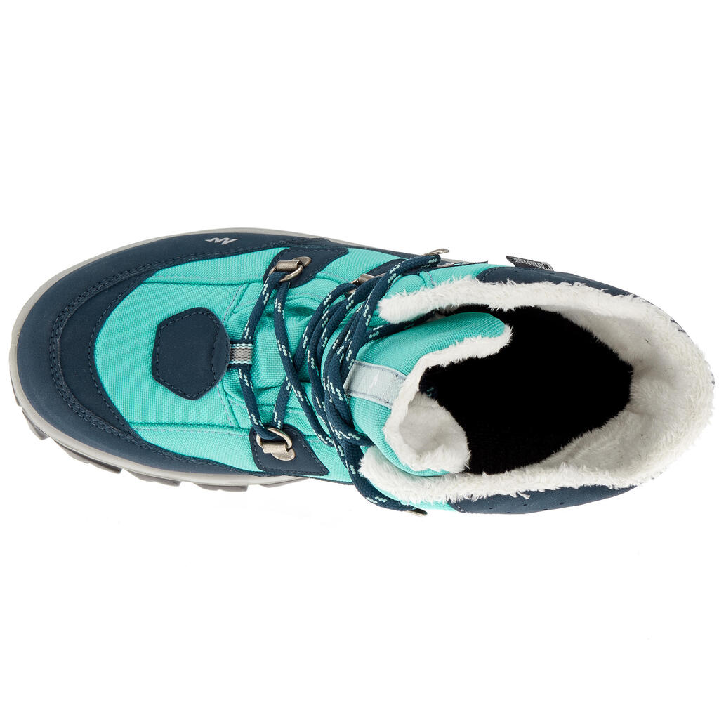 Winterschuhe Winterwandern - SH500 wasserdicht hoch Kinder Gr.30–38 schwarz