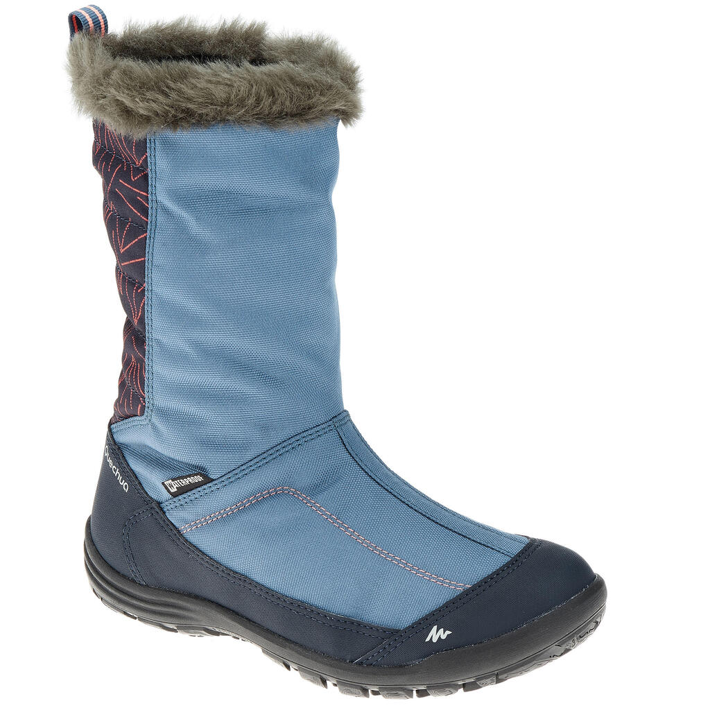 Junior snow hiking boots sh500 warm - blue