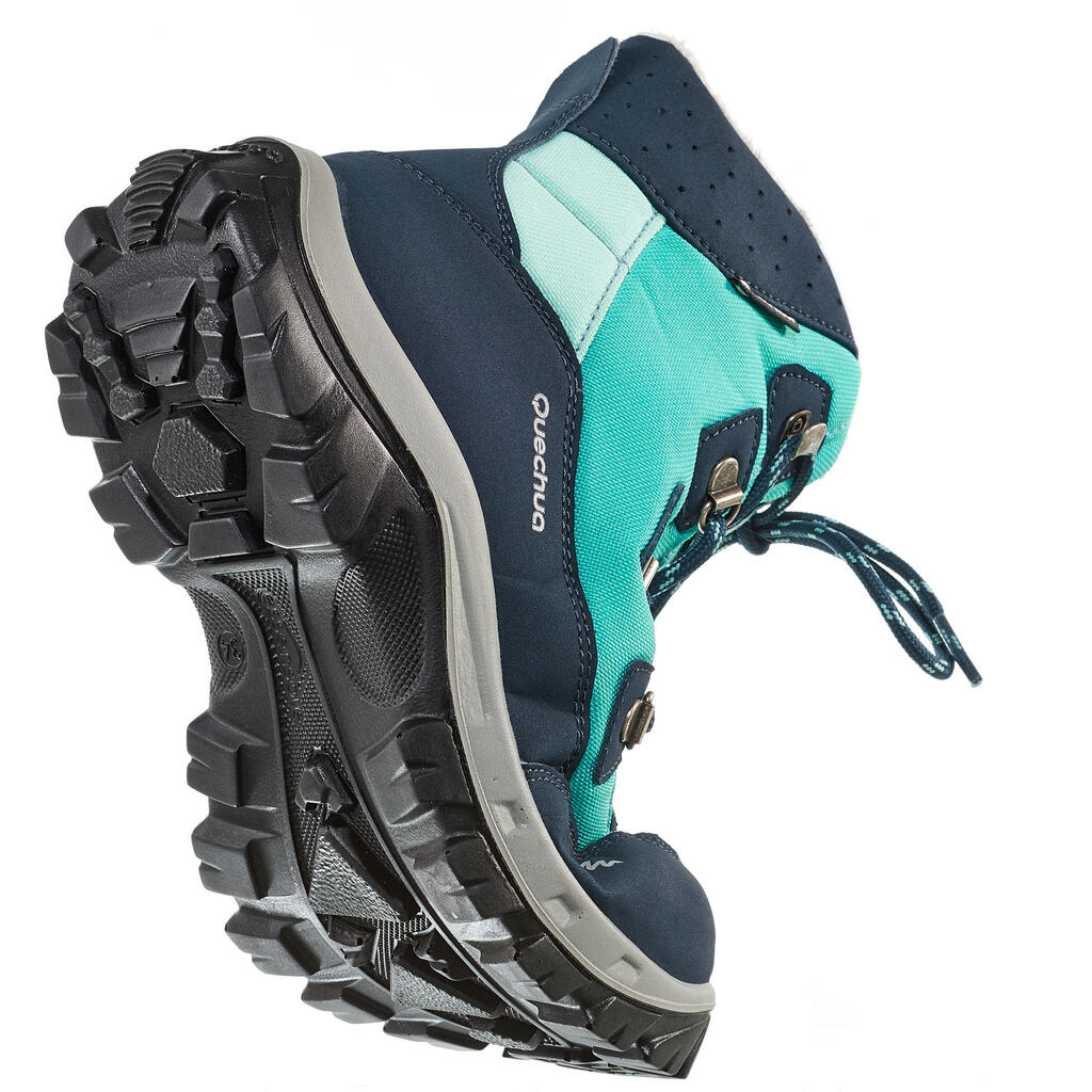Winterschuhe Winterwandern - SH500 wasserdicht hoch Kinder Gr.30–38 schwarz