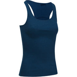 Débardeur Gym & Pilates femme bleu canard chiné