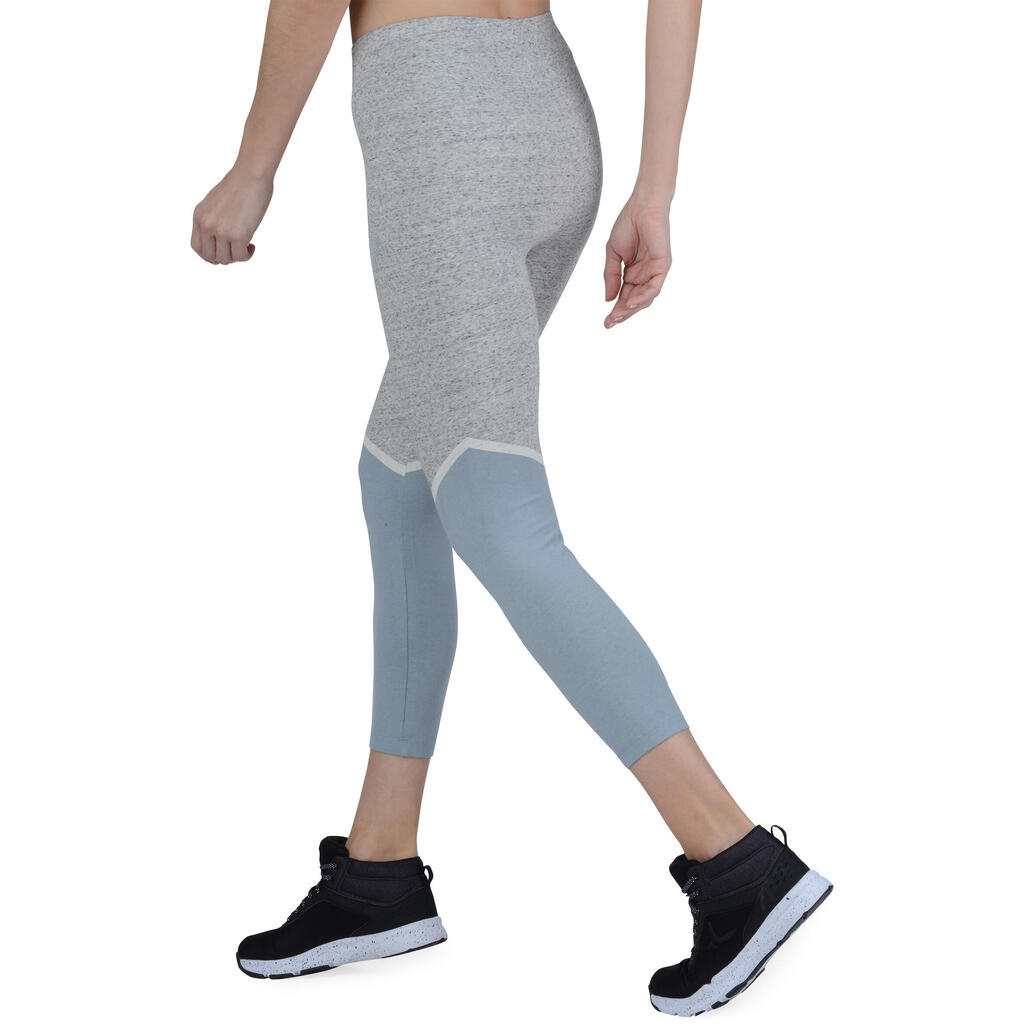 7/8-Leggings FIT+ Slim Damen grau/blau