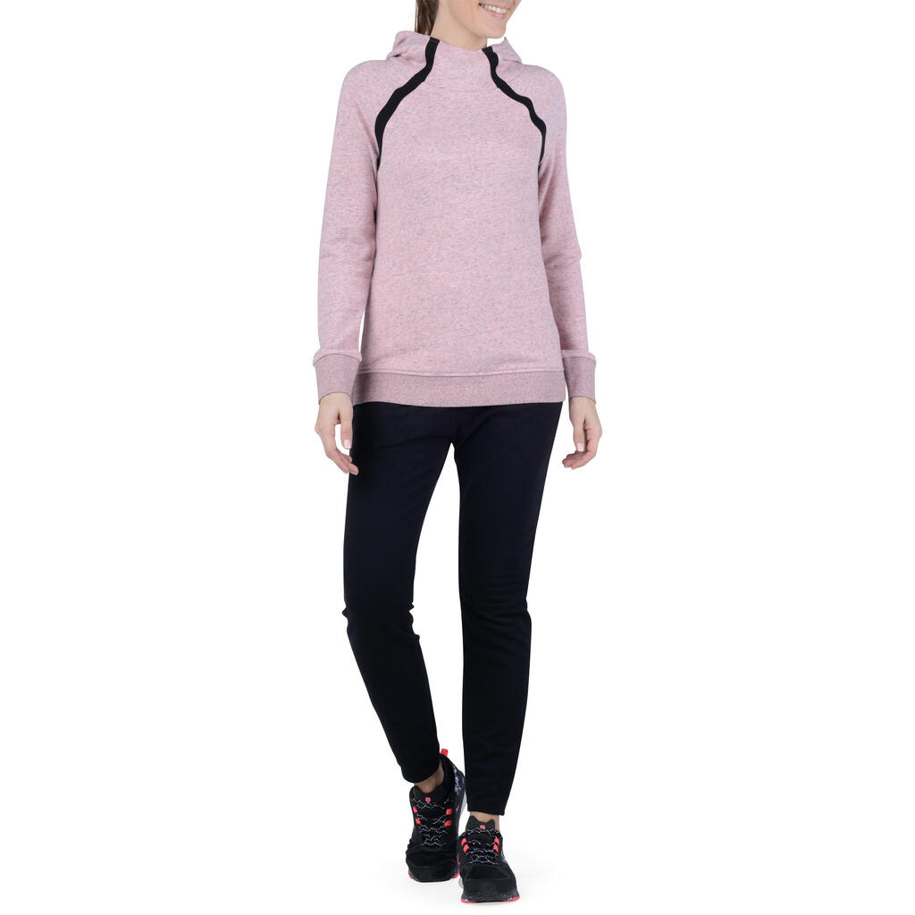 Jogginghose 500 Slim Gym Stretching Damen schwarz