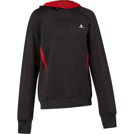 
      580 Boys' Hooded Gym Sweatshirt - Black / Red
  