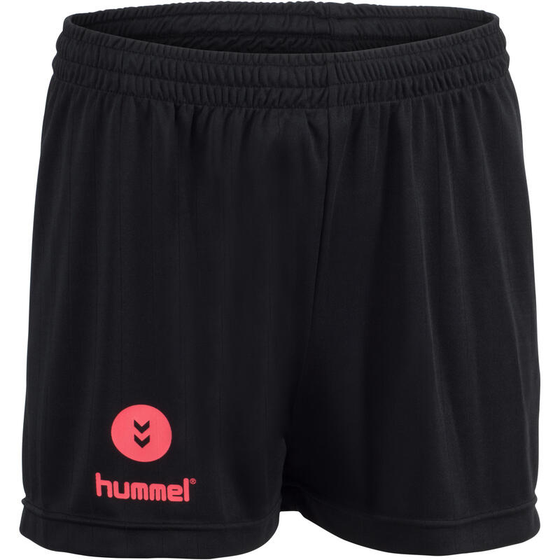 Short de handball Hummel Campaign femme noir, chevrons rose 2017