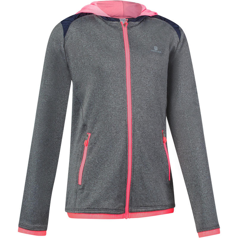 Energy Girls' Gym Warm Zip-Up Hooded Jacket - Grey Energy Girls' Gym Warm Zip-Up Hooded Jacket - Grey