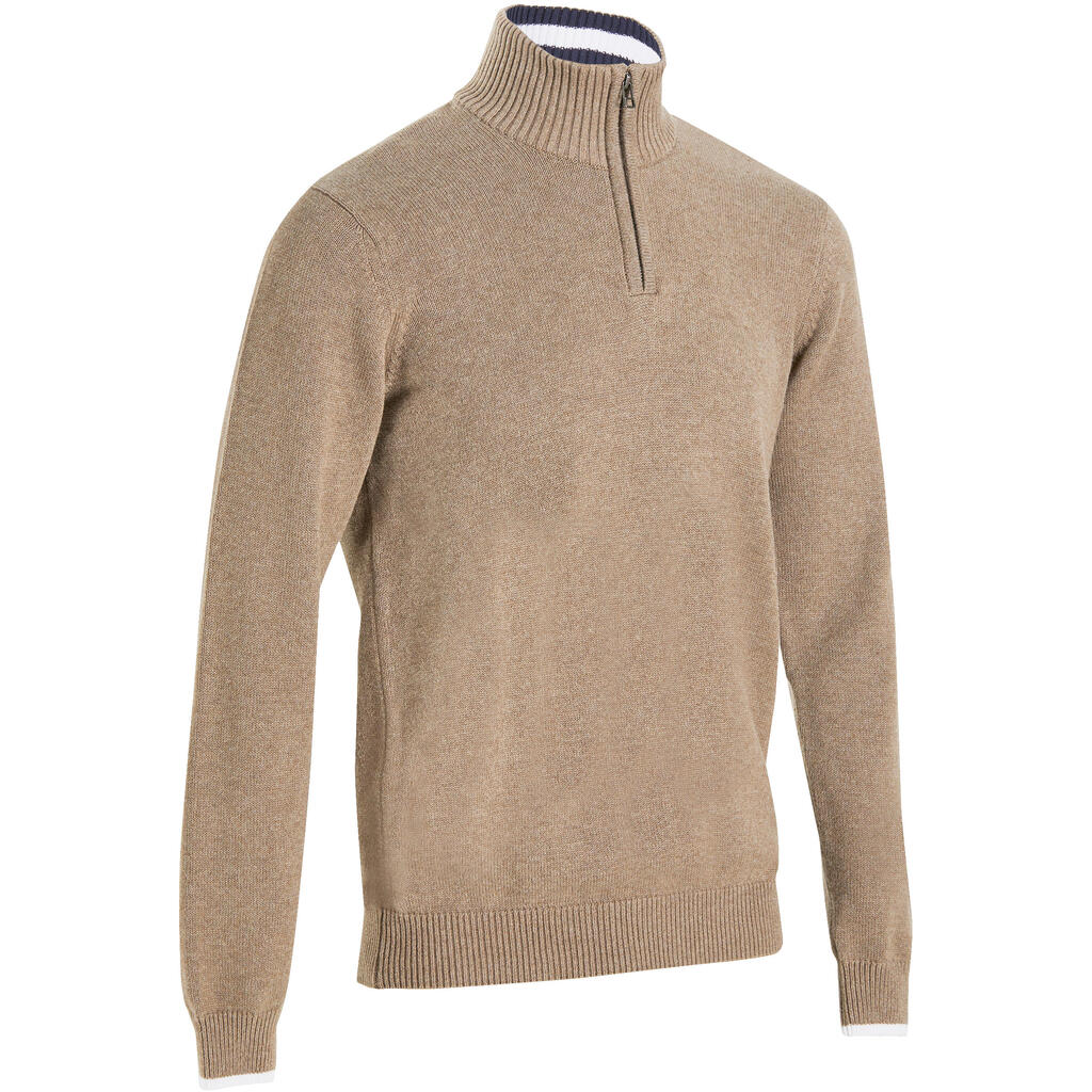 540 men's golf sweater - heather brown 