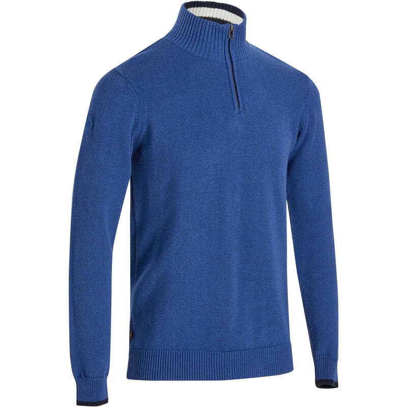 INESIS MEN’S BLUE COLDWEATHER GOLFING PULLOVER Decathlon