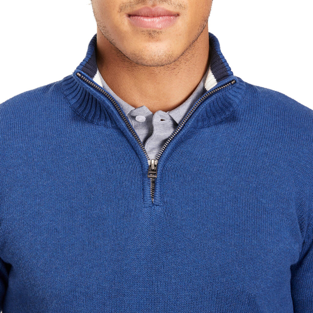 540 Men's Golf Sweater - Heather Blue