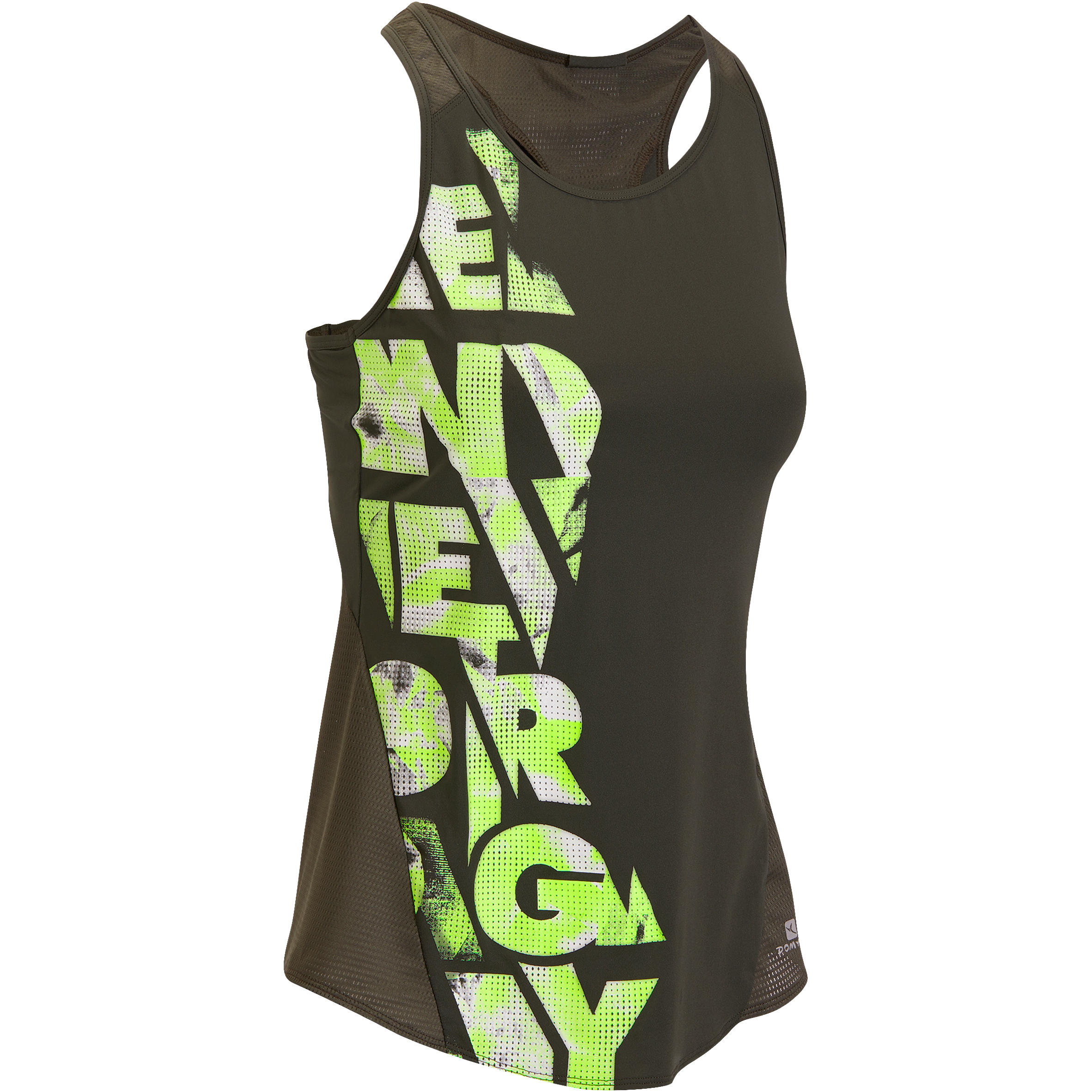 DOMYOS Energy Women's Cardio Fitness Tank Top - Khaki