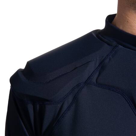 Pelindung Bahu Rugby Dewasa R100 - Navy Blue/Kuning