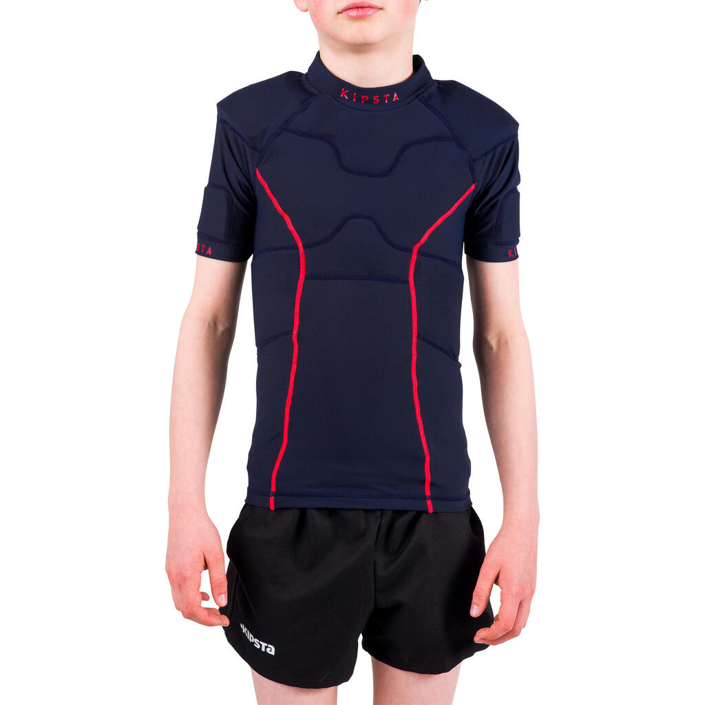 Epaulière de rugby 100 junior  bleu