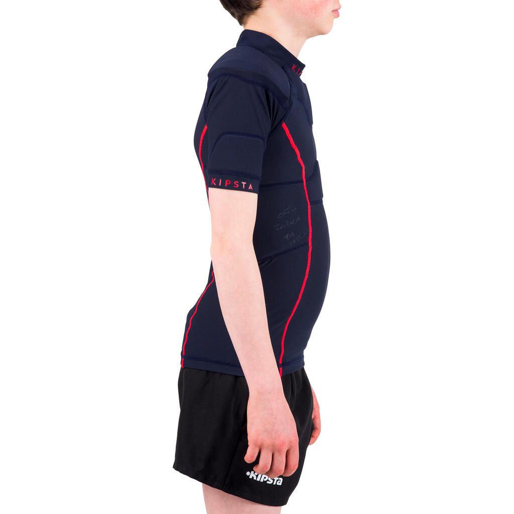 Epaulière de rugby 100 junior  bleu