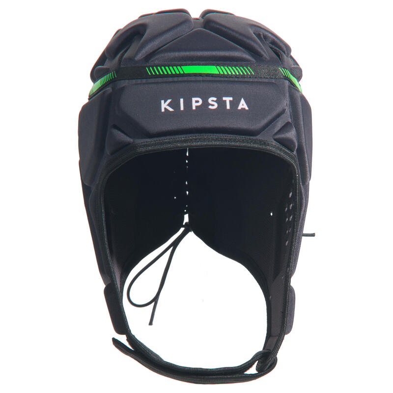 Casque rugby R500 gris foncé vert