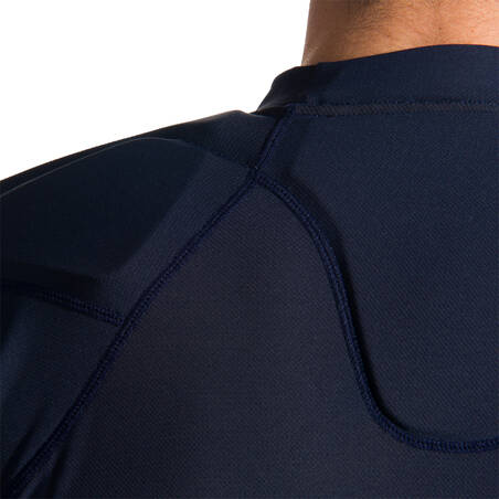 Pelindung Bahu Rugby Dewasa R100 - Navy Blue/Kuning
