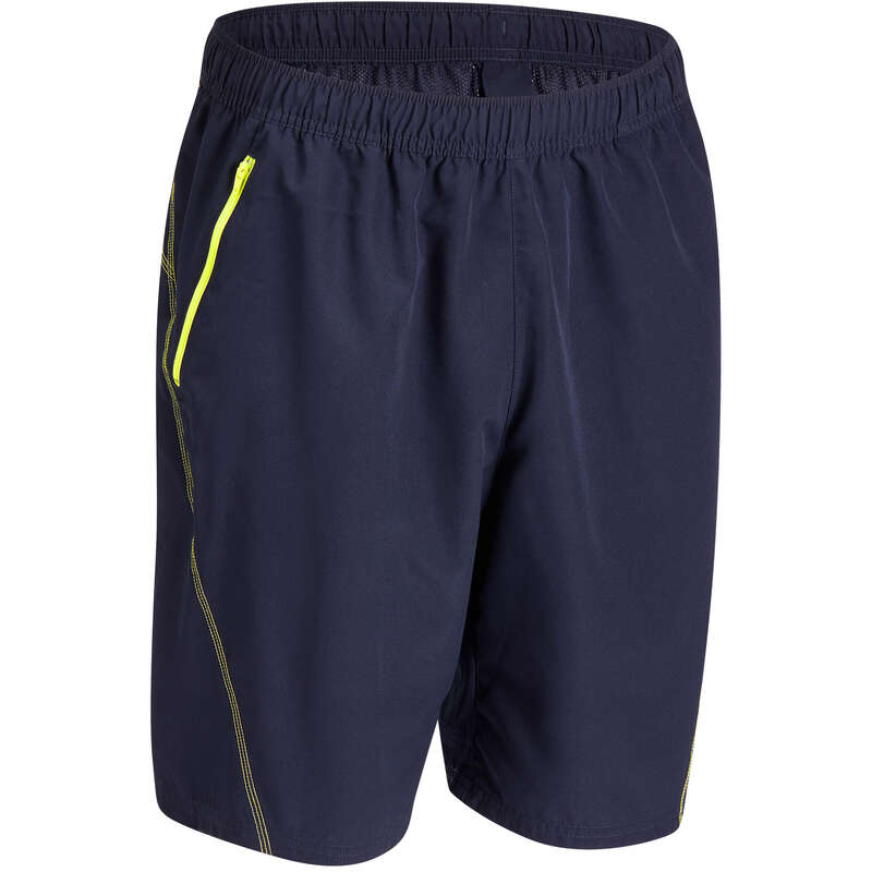 DOMYOS Energy Cardio Fitness Shorts - Blue/Yellow | Decathlon