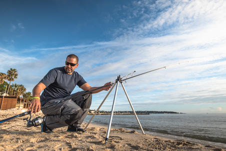 Teleskopinis trikojis 4 meškerėms žvejybai jūroje