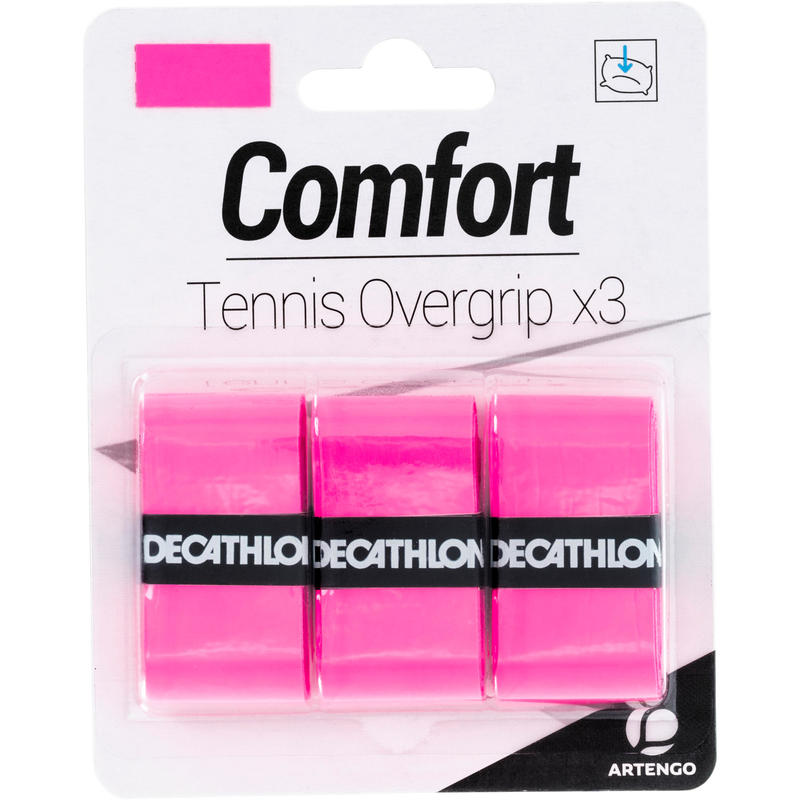 OVERGRIP DE TENIS CONFORT ROSA PAQUETE DE 3 OVERGRIP DE TENIS CONFORT ROSA PAQUETE DE 3