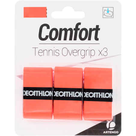 CUBREGRIP DE TENIS CONFORT NARANJA x3 