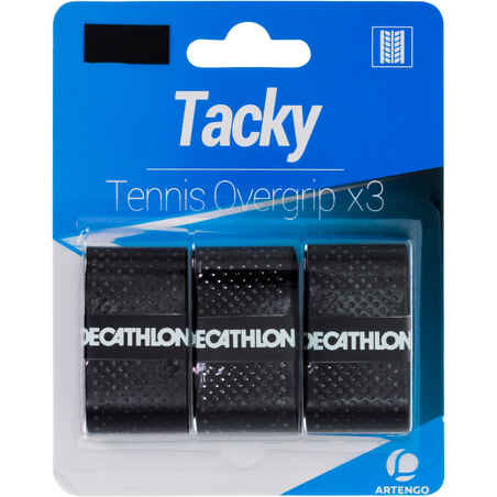 Tacky Tennis Overgrip Tri-Pack - Black