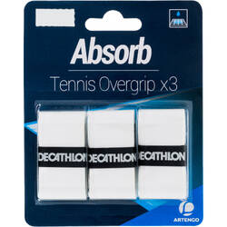 Absorbent Tennis Overgrip Tri-Pack - White