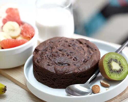 Gâteau au chocolat et kiwi
